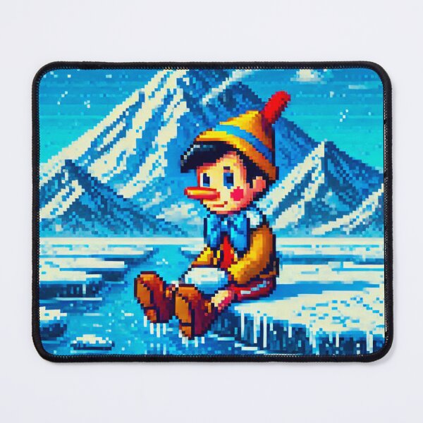 Item preview, Pixel Friends: Winter Wonderland (Wooden Pinocchio) designed and sold by TrippyBunnyShop.