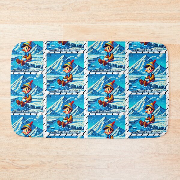 Item preview, Pixel Friends: Winter Wonderland (Wooden Pinocchio) designed and sold by TrippyBunnyShop.