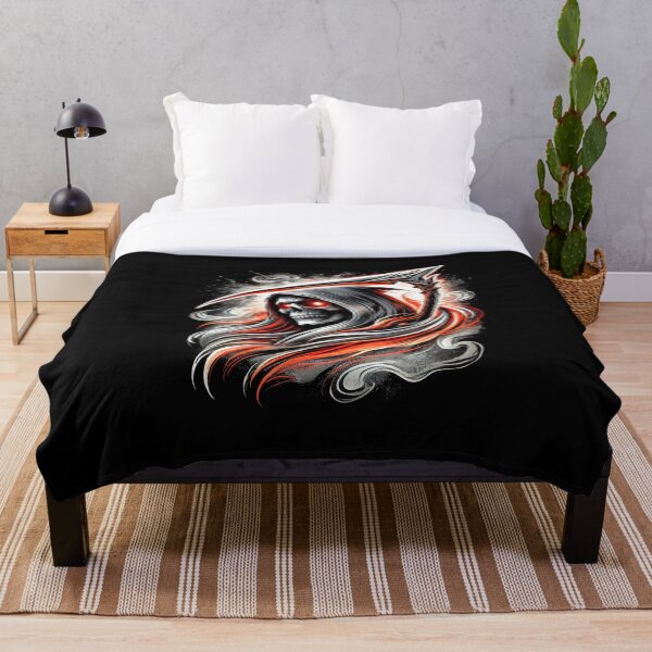 Item preview, Fiery Grim Reaper Skull – Epic Dark Art Design designed and sold by SherifRagab.