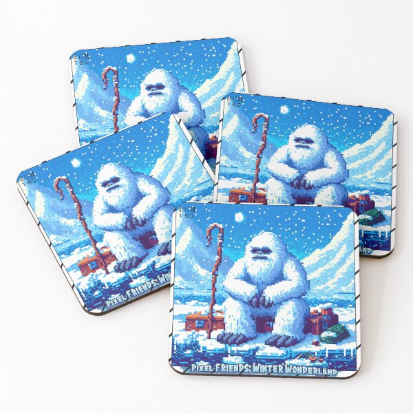 Item preview, Pixel Friends: Winter Wonderland (White Yeti) designed and sold by TrippyBunnyShop.