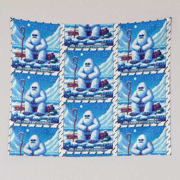 Item preview, Pixel Friends: Winter Wonderland (White Yeti) designed and sold by TrippyBunnyShop.