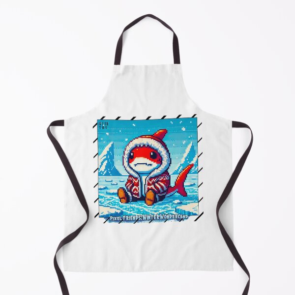 Item preview, Pixel Friends: Winter Wonderland (Red Shark) designed and sold by TrippyBunnyShop.