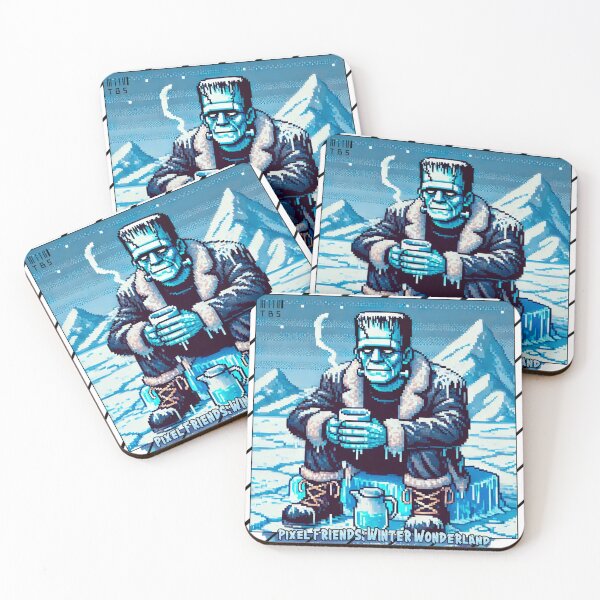 Item preview, Pixel Friends: Winter Wonderland (Frankenstein) designed and sold by TrippyBunnyShop.