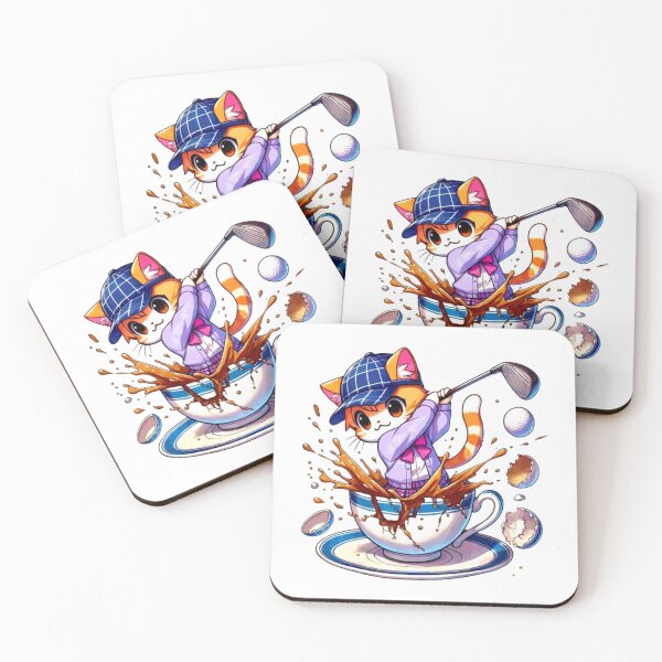 Item preview, Not My Cup Of Tea Funny Anime Cat Playing Golf Funny, Jokes, Sarcastic designed and sold by Creat-Des.