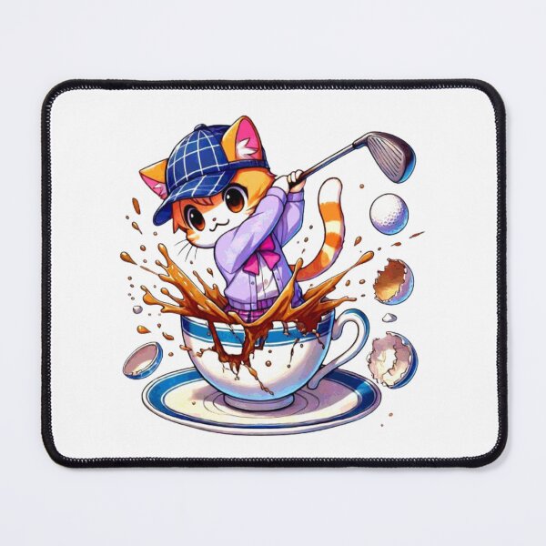 Item preview, Not My Cup Of Tea Funny Anime Cat Playing Golf Funny, Jokes, Sarcastic designed and sold by Creat-Des.