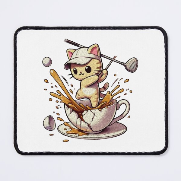 Item preview, Not My Cup Of Tea Funny Anime Cat Playing Golf Funny, Jokes, Sarcastic designed and sold by Creat-Des.