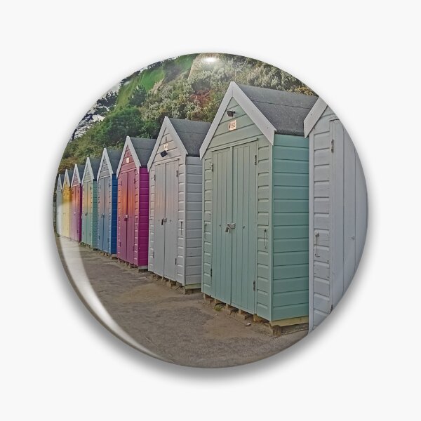 Item preview, Beach Huts at Dusk, December 2024 designed and sold by RedHillDigital.