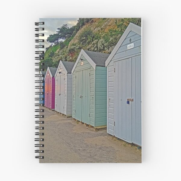 Item preview, Beach Huts at Dusk, December 2024 designed and sold by RedHillDigital.