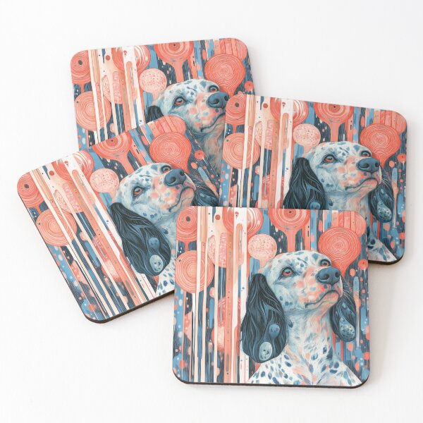 Item preview, Spaniel dog design with abstract background. designed and sold by Shoot-The-Moon.