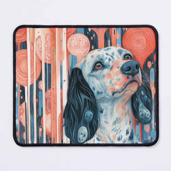 Item preview, Spaniel dog design with abstract background. designed and sold by Shoot-The-Moon.