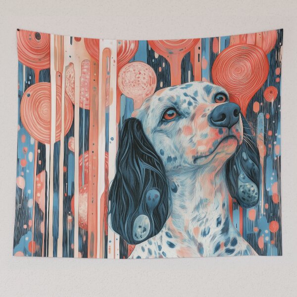 Item preview, Spaniel dog design with abstract background. designed and sold by Shoot-The-Moon.