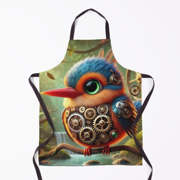 Item preview, Steampunk Oriental Dwarf Kingfisher designed and sold by Sillytoe.
