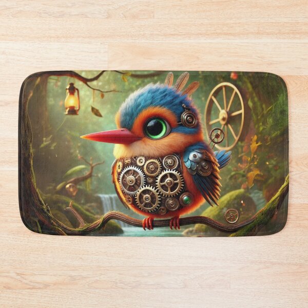 Item preview, Steampunk Oriental Dwarf Kingfisher designed and sold by Sillytoe.