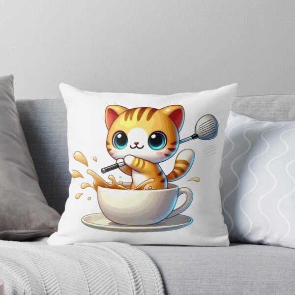 Item preview, Not My Cup Of Tea Funny Anime Cat Playing Golf Funny, Jokes, Sarcastic designed and sold by Creat-Des.