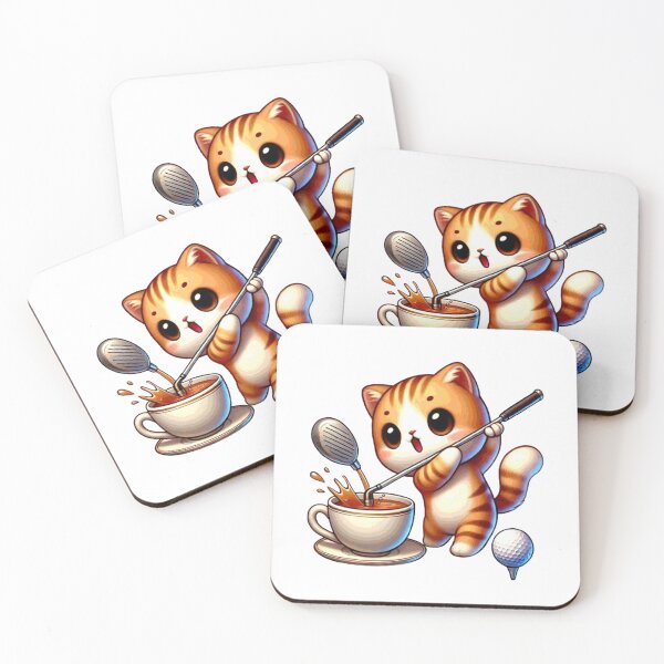 Item preview, Not My Cup Of Tea Funny Anime Cat Playing Golf Funny, Jokes, Sarcastic designed and sold by Creat-Des.