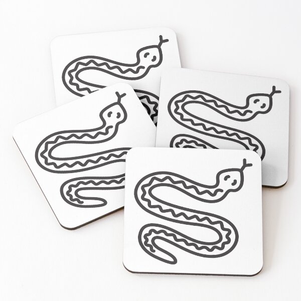 Item preview, Black line snake illustration designed and sold by OM-lova.