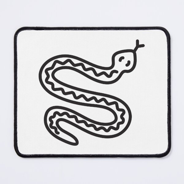 Item preview, Black line snake illustration designed and sold by OM-lova.