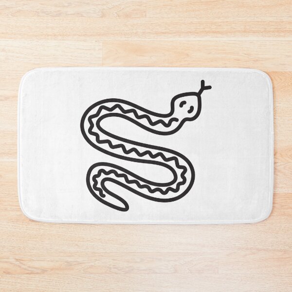 Item preview, Black line snake illustration designed and sold by OM-lova.