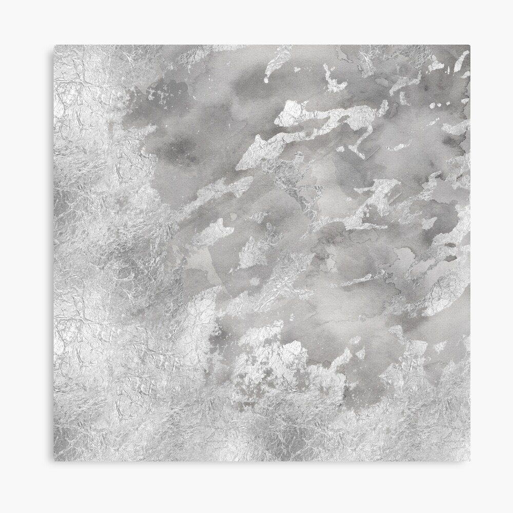 Grey Gray Silver Glitter Marble Dark Moody Vibes Aesthetic Pattern Poster By Amearnest Redbubble