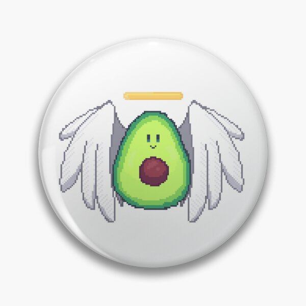 Item preview, pixel art angel avocado holy guacamole designed and sold by ZerpaGiovanna.