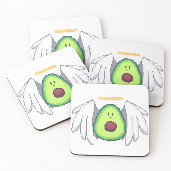 Item preview, pixel art angel avocado holy guacamole designed and sold by ZerpaGiovanna.
