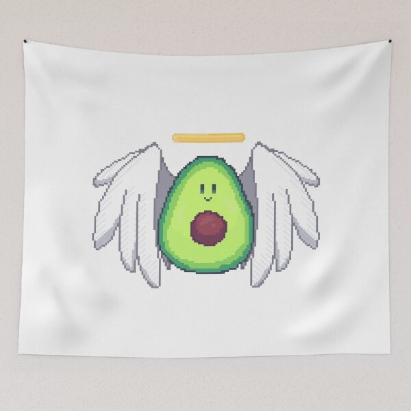 Item preview, pixel art angel avocado holy guacamole designed and sold by ZerpaGiovanna.