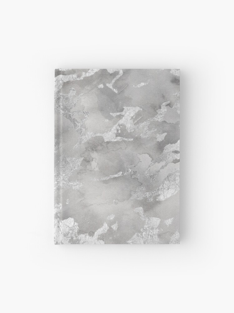 Grey Gray Silver Glitter Marble Dark Moody Vibes Aesthetic Pattern Hardcover Journal By Amearnest Redbubble