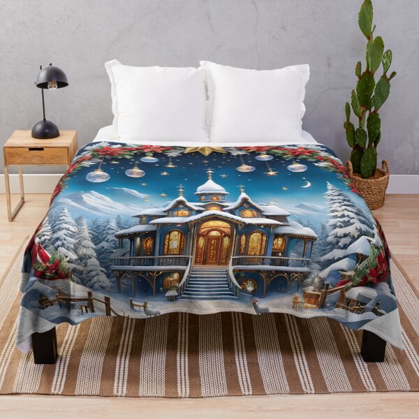 Item preview, Warm Christmas Chalet under a Festive Arch designed and sold by MandalasShops.