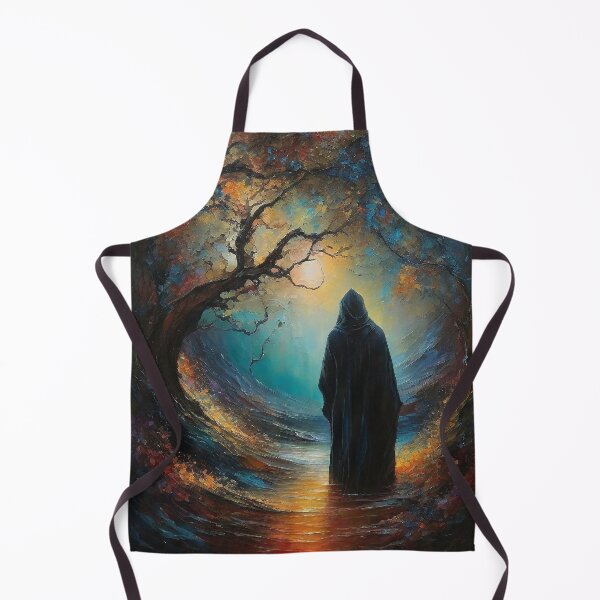 Item preview, Moonlit Solitude - A Mysterious Figure on a Moonlit Path designed and sold by FaeryNuff.
