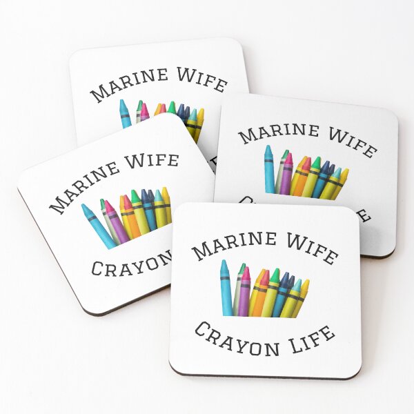 Item preview, Marine Wife Crayon Life - gift for marine wives! designed and sold by MAdHouseArtist.