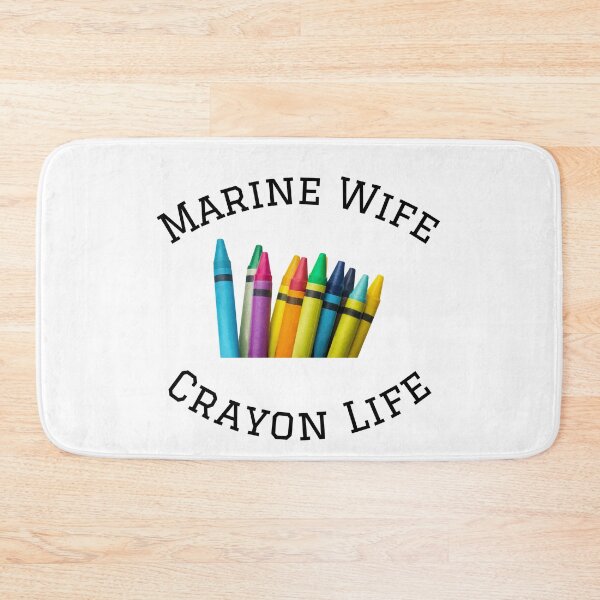 Item preview, Marine Wife Crayon Life - gift for marine wives! designed and sold by MAdHouseArtist.