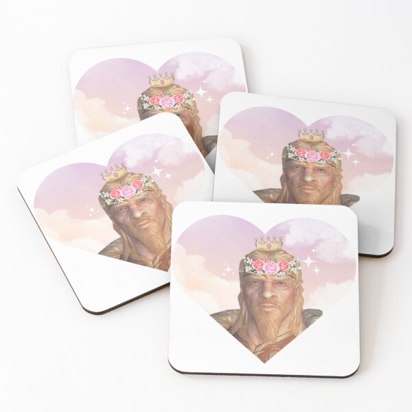 Item preview, Kawaii Jarl Balgruuf Heart Sticker - Skyrim Stickers designed and sold by FrogParty.