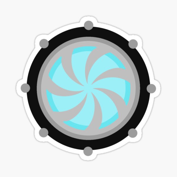 Blue Lightning Emblem Sticker