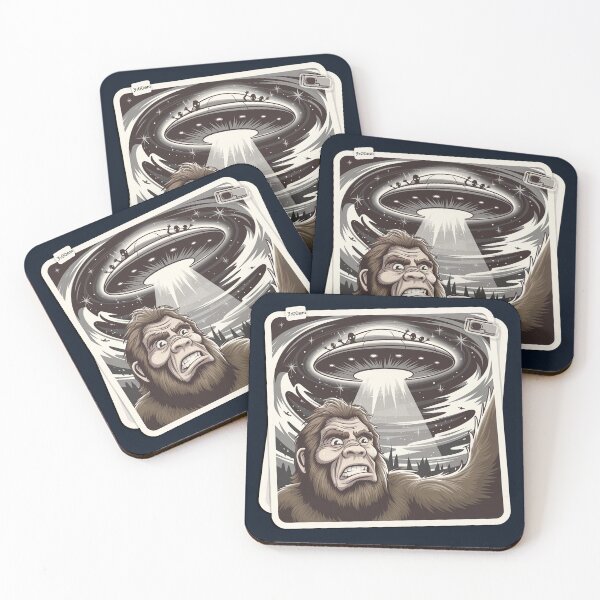 Item preview, Drone Sightings Funny Bigfoot Selfie with UFO designed and sold by tamdevo1.