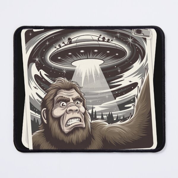 Item preview, Drone Sightings Funny Bigfoot Selfie with UFO designed and sold by tamdevo1.