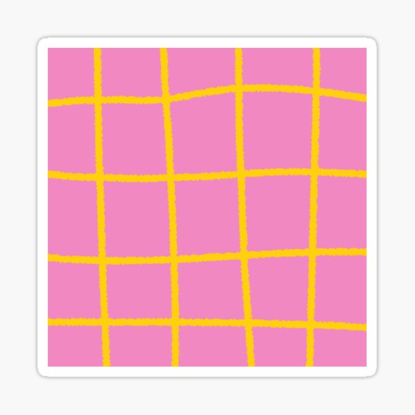 Vista previa del artículo con la obra «Cuadrícula ondulada de garabatos de color rosa», diseñado y vendido por darkskydelights.