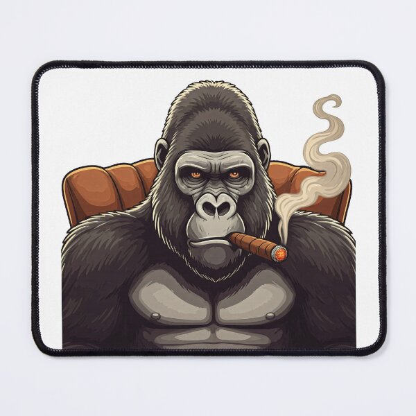 Item preview, Boss-Level Gorilla Art with Cigar Authority! designed and sold by Guryl Michal Designs.