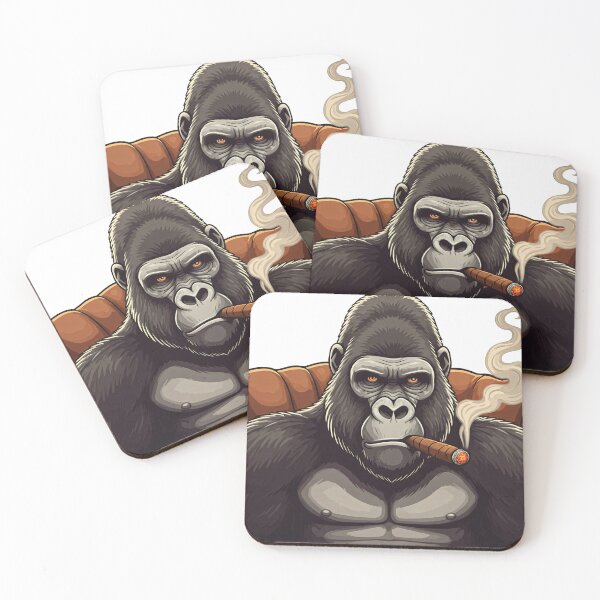 Item preview, Boss-Level Gorilla Art with Cigar Authority! designed and sold by Guryl Michal Designs.