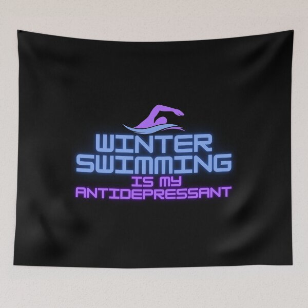 Item preview, Winter Swimming Is My Antidepressant Motivational Quote, Ice Bath   designed and sold by IceBathDESIGNS.