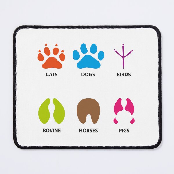 Item preview, Illustration icons, symbol animal paws, dog, bird, equine, bovine, swine, feline. Ideal for visual communication, veterinary information and institutional material designed and sold by LucianoCosmo.