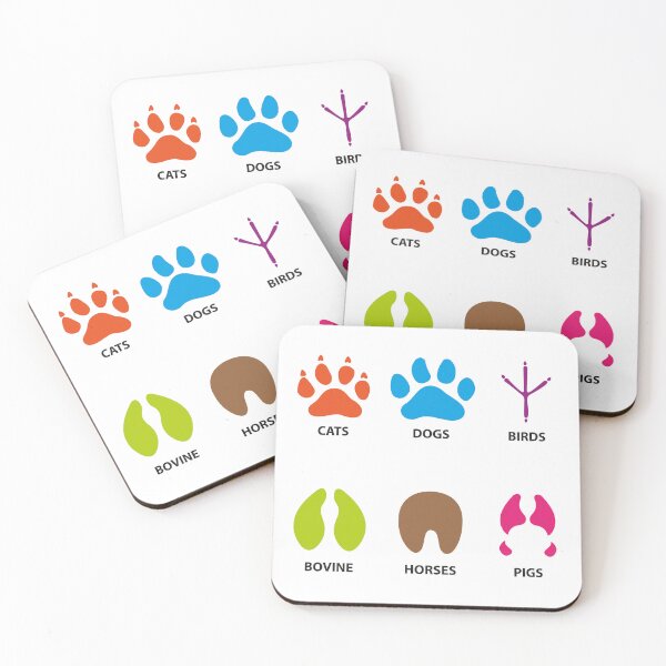 Item preview, Illustration icons, symbol animal paws, dog, bird, equine, bovine, swine, feline. Ideal for visual communication, veterinary information and institutional material designed and sold by LucianoCosmo.
