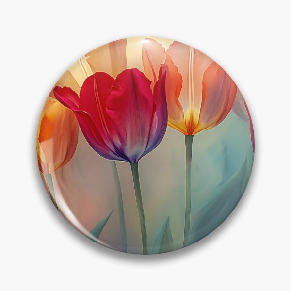 Artikelvorschau, Pastell-Tulpenkunst – Abstraktes Blumengemälde mit sanftem, farbenfrohem Hintergrund entworfen und verkauft von daila70.