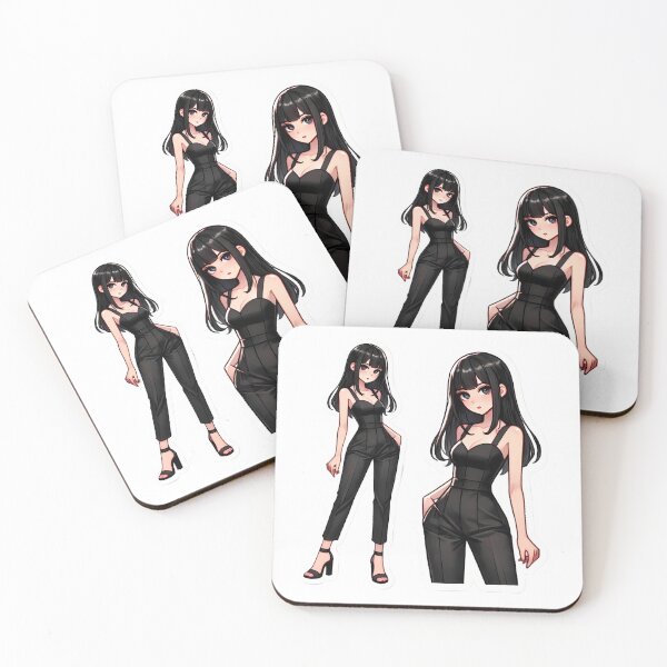 Item preview, A sticker of an Anime Girl seen in 2 different ways v2 designed and sold by P2Genies.