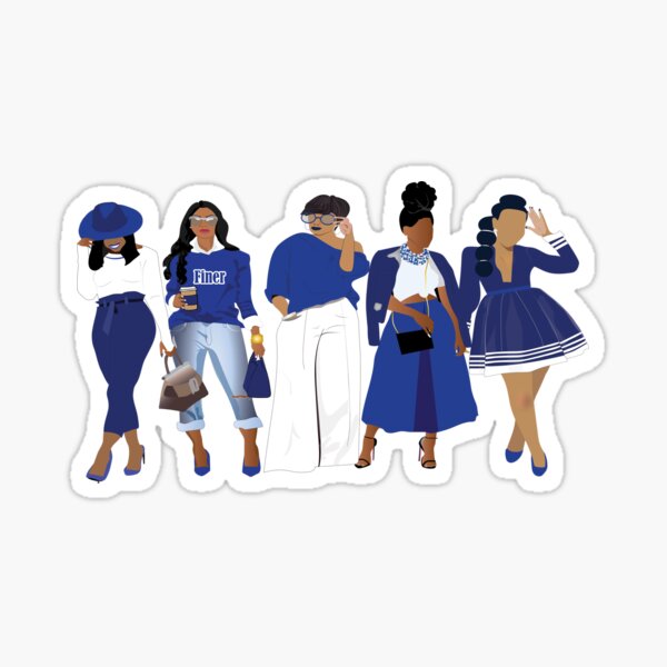Item preview, Zeta Phi Beta Finer Women Sticker designed and sold by DenielleDesign.