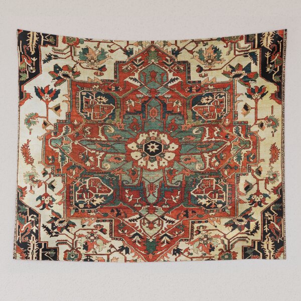 Item preview, Antique Persian Heriz Rug Print designed and sold by Vicky Brago-Mitchell®.