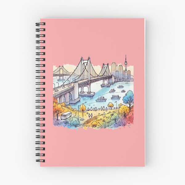 Item preview, Yeongdo Bridge 3D Sketch - Iconic Landmark of Busan, Korea, designed and sold by PaintMeWorld.
