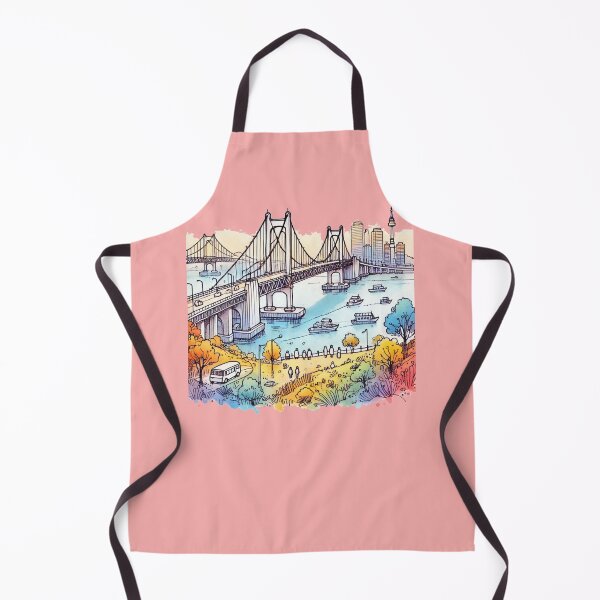 Item preview, Yeongdo Bridge 3D Sketch - Iconic Landmark of Busan, Korea, designed and sold by PaintMeWorld.