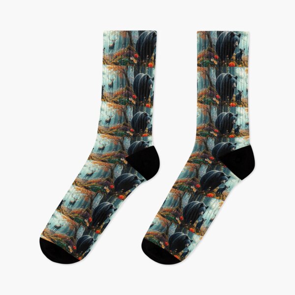 Item preview, Black Bear, Cub and Elk designed and sold by Skye Ryan-Evans.