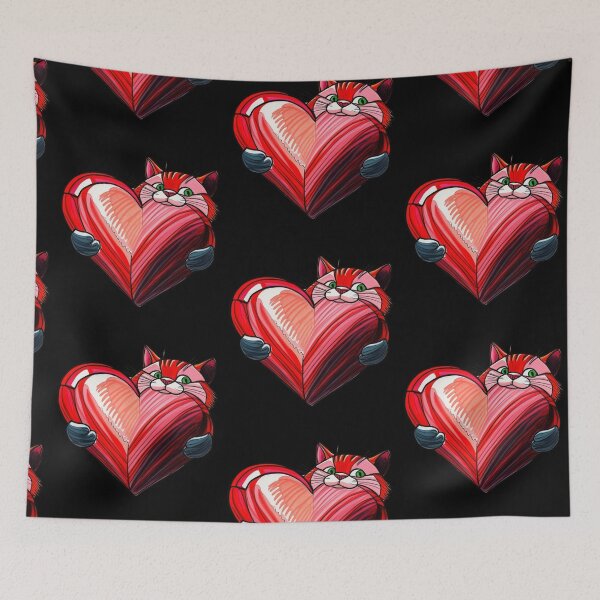 Item preview, Valentine Happy Valentine's Day Love Hesrt Cat designed and sold by Design_Your_Day.