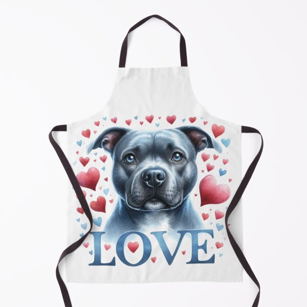 Item preview, Blue Staffy Love Colorful Watercolor designed and sold by MaedK.